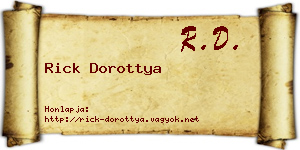 Rick Dorottya névjegykártya